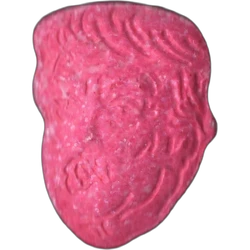 Pink Trump ecstasy pill (XTC) — MDMA 140mg; Synthesis impurity — Barcelona, Spain