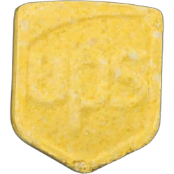 Yellow UPS ecstasy pill (XTC) — MDMA — Zürich, Switzerland