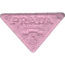 Pink Prada ecstasy pill (XTC) — MDMA 198mg — Barcelona, Spain
