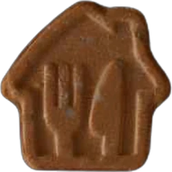 Brown Just Eat ecstasy pill (XTC) — MDMA 149mg — Genf, Switzerland