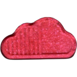 Pink Soundcloud ecstasy pill (XTC) — MDMA 128mg — Barcelona, Spain