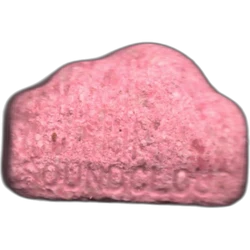 Pink Soundcloud ecstasy pill (XTC) — MDMA 137mg — Barcelona, Spain