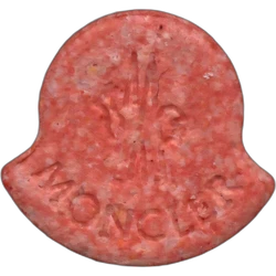 Red Moncler ecstasy pill (XTC) — MDMA 240mg — Barcelona, Spain