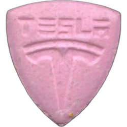 Pink Tesla ecstasy pill (XTC) — MDMA 196mg — Barcelona, Spain