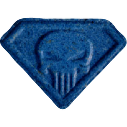 Blue Punisher ecstasy pill (XTC) — MDMA 125mg — Vienna, Austria