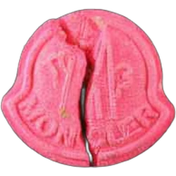 Red Moncler ecstasy pill (XTC) — MDMA — Switzerland