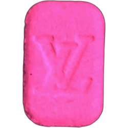 Pink Louis Vuitton ecstasy pill (XTC) — MDMA 161mg — Barcelona, Spain