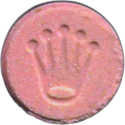 Pink Rolex ecstasy pill (XTC) — 2C-B 9mg — Madrid, Spain