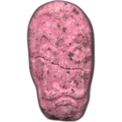 Pink La Casa de Papel ecstasy pill (XTC) — Caffeine 7%; 2C-B 11mg — Zaragoza, Spain