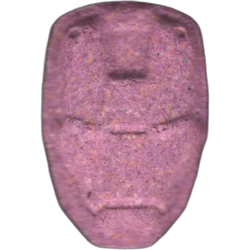 Purple Iron Man ecstasy pill (XTC) — MDMA 217mg — Tarragona, Spain