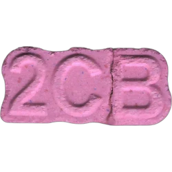 Pink 2C-B pill — 2C-B 12mg — Madrid, Spain