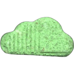 Green Soundcloud ecstasy pill (XTC) — MDMA 211mg — Barcelona, Spain