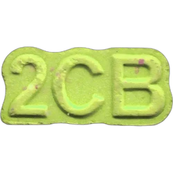 Green 2C-B pill — 2C-B 11mg — Madrid, Spain