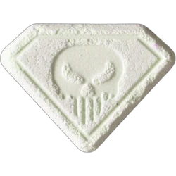 White Punisher ecstasy pill (XTC) — MDMA — Geneva, Switzerland