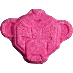 Pink Punisher ecstasy pill (XTC) — MDMA — Geneva, Switzerland