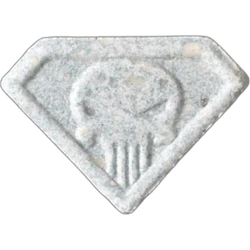 White Punisher ecstasy pill (XTC) — MDMA 206mg — Geneva, Switzerland