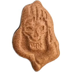 Grey Grim Reaper ecstasy pill (XTC) — MDMA 292mg — Málaga, Spain