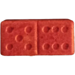 Pink Domino ecstasy pill (XTC) — MDMA 189mg — Granada, Spain
