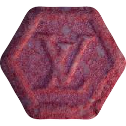 Pink Louis Vuitton ecstasy pill (XTC) — MDMA 303mg — Vienna, Austria