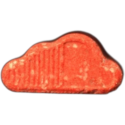 Orange Soundcloud ecstasy pill (XTC) — MDMA 240mg — Barcelona, Spain