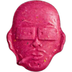 Pink Tate ecstasy pill (XTC) — MDMA 26mg — Marseille, France