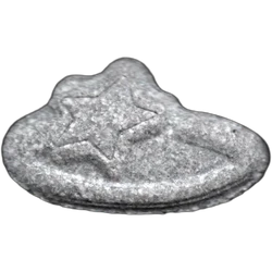 Grey Pop Smoke ecstasy pill (XTC) — MDMA 173mg — Barcelona, Spain