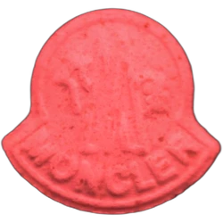 Orange Moncler ecstasy pill (XTC) — MDMA 163mg — Barcelona, Spain