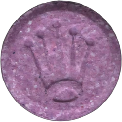 Purple Rolex ecstasy pill (XTC) — 2C-B 18mg — Barcelona, Spain
