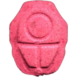 Pink Squid Game ecstasy pill (XTC) — MDMA 202mg — Barcelona, Spain