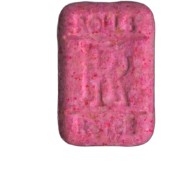 Pink Rolls Royce ecstasy pill (XTC) — MDMA 118mg — Madrid, Spain