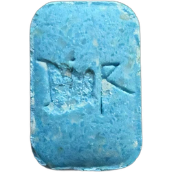 Blue Dior ecstasy pill (XTC) — MDMA 133mg; 2C-B 3mg — Berlin, Germany