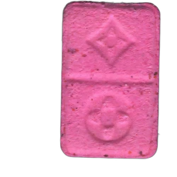 Pill Louis Vuitton — MDMA 3mg; Caffeine 29mg; Synthesis impurity — Madrid, Spain