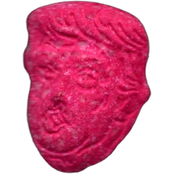 Pink Trump ecstasy pill (XTC) — MDMA 189mg — Girona, Spain