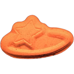Orange Pop Smoke ecstasy pill (XTC) — MDMA 144mg — Barcelona, Spain