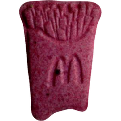 Red Mcdonalds Pommes ecstasy pill (XTC) — MDMA 148mg — Vienna, Austria