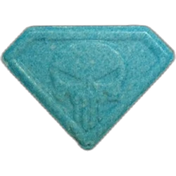 Blue Punisher ecstasy pill (XTC) — MDMA 202mg — Graz, Austria