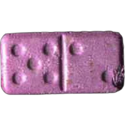 Purple Domino ecstasy pill (XTC) — MDMA — Switzerland