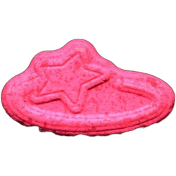 Pink Pop Smoke ecstasy pill (XTC) — MDMA 214mg — Barcelona, Spain