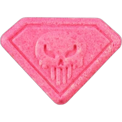 Pink Punisher ecstasy pill (XTC) — MDMA 189mg — Zürich, Switzerland