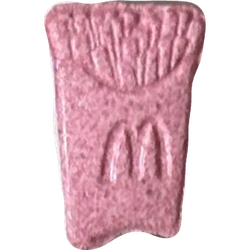 Red McDonald's Fries ecstasy pill (XTC) — MDMA 164mg — Slovenia