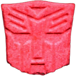 Pink Transformer ecstasy pill (XTC) — MDMA 215mg — Barcelona, Spain
