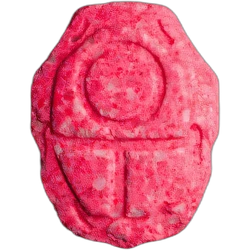 Pink Squid Game ecstasy pill (XTC) — MDMA 323mg — Marseille, France