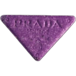 Purple Prada ecstasy pill (XTC) — MDMA 212mg — Bern, Switzerland