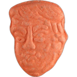 Orange Trump ecstasy pill (XTC) — MDMA 162mg; 4-MeEC* 13.6mg — Zürich, Switzerland