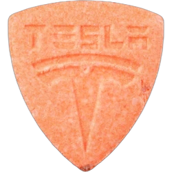 Orange Tesla ecstasy pill (XTC) — MDMA 197mg — Zürich, Switzerland