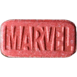 Red Marvel ecstasy pill (XTC) — MDMA 215mg — Basel, Switzerland