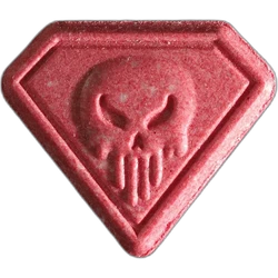 Red Punisher ecstasy pill (XTC) — MDMA 200mg — Biel, Switzerland