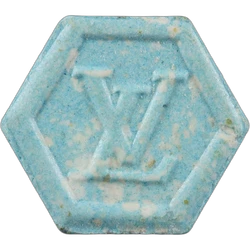 Blue Louis Vuitton ecstasy pill (XTC) — MDMA 193mg — Zürich, Switzerland