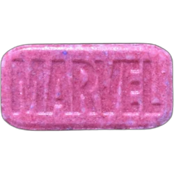 Pink Marvel ecstasy pill (XTC) — MDMA 213mg — Genf, Switzerland