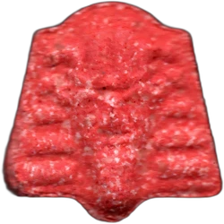 Red Pharaoh ecstasy pill (XTC) — MDMA 78mg — Barcelona, Spain